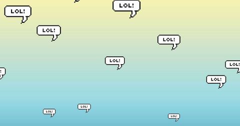 Colorful Gradient Background with LOL Speech Bubbles - Download Free Stock Images Pikwizard.com