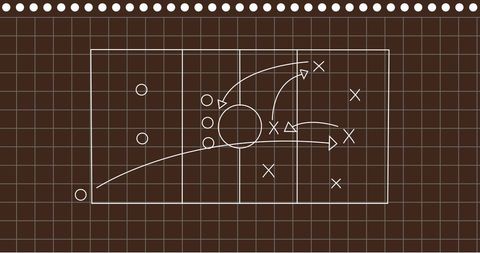 Strategic Game Play Chalkboard on Brown Grid Background - Download Free Stock Images Pikwizard.com