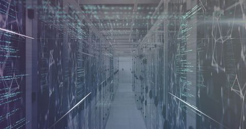 Futuristic Data Processing Layers in Server Room - Download Free Stock Images Pikwizard.com