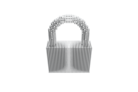 transparent digital padlock made of pixelated cubes - Download Free Stock Videos Pikwizard.com