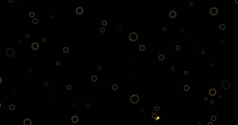 Abstract Confetti and Circles on Dark Background