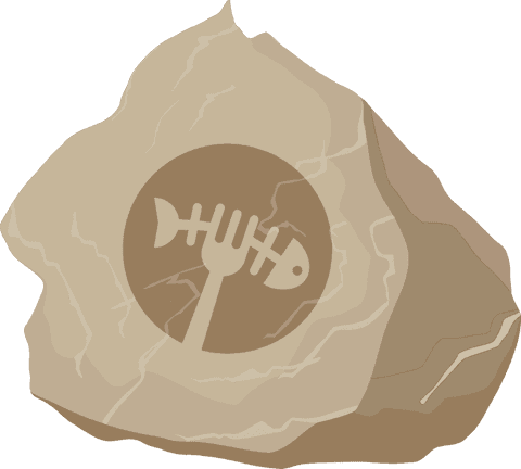 fish skeleton emblem on beige rock with transparent background - Download Free Stock Videos Pikwizard.com