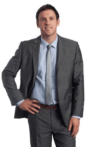 Confident Businessman Smiling in Smart Suit Transparent