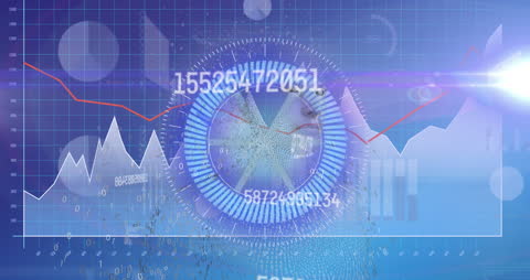 Futuristic Data Visualization with Digital Graphs and Scanner