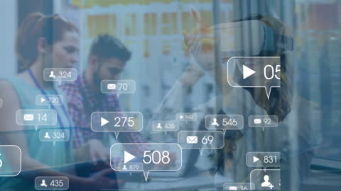 Virtual Reality and Social Media Engagement Concept