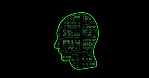 Silhouette with Binary Code Symbolizing AI and Data Processing - Download Free Stock Images Pikwizard.com