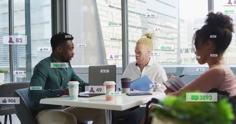 Diverse Business Team Analyzing Social Media Engagement Trends - Download Free Stock Images Pikwizard.com