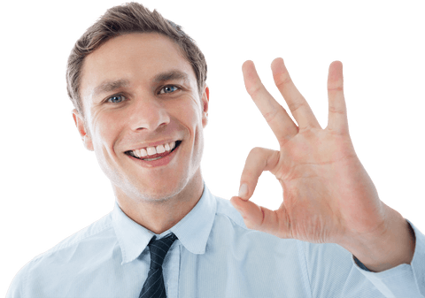 happy businessman showing positive gesture on transparent background - Download Free Stock Videos Pikwizard.com