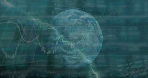 Digital Finance Technology Featuring Rotating Globe - Download Free Stock Images Pikwizard.com
