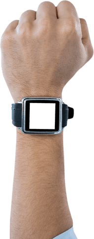 Transparent Smart Watch on Wrist Displaying Technology Concept - Download Free Stock Videos Pikwizard.com