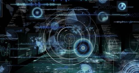 Futuristic Digital Interface with Worldwide Data Visualization - Download Free Stock Images Pikwizard.com