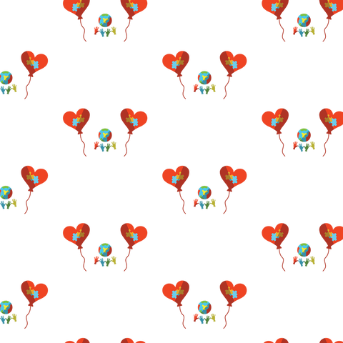 Seamless Transparent Pattern with Heart Balloons and Earth - Download Free Stock Videos Pikwizard.com