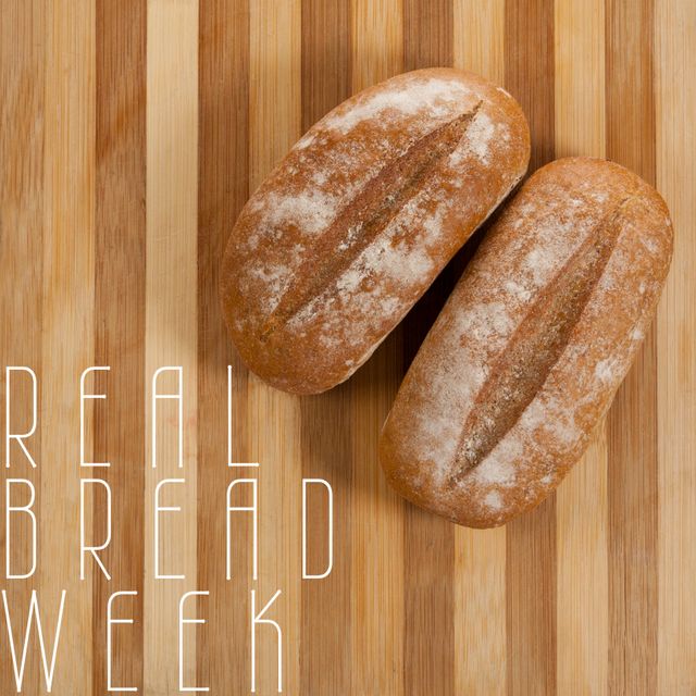 Fresh Homemade Bread for Real Bread Week on Wooden Background - Download Free Stock Templates Pikwizard.com