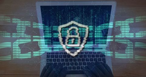 Online Data Security and Encryption Concept