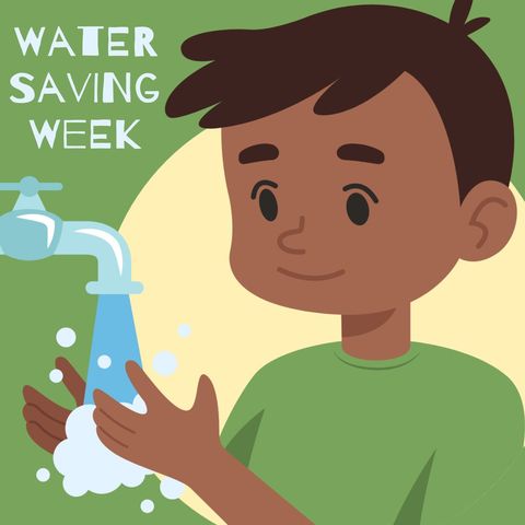 child promoting water conservation with handwashing - Download Free Stock Templates Pikwizard.com