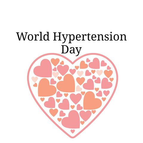 World Hypertension Day Concept with Heart and Pink Hearts - Download Free Stock Templates Pikwizard.com