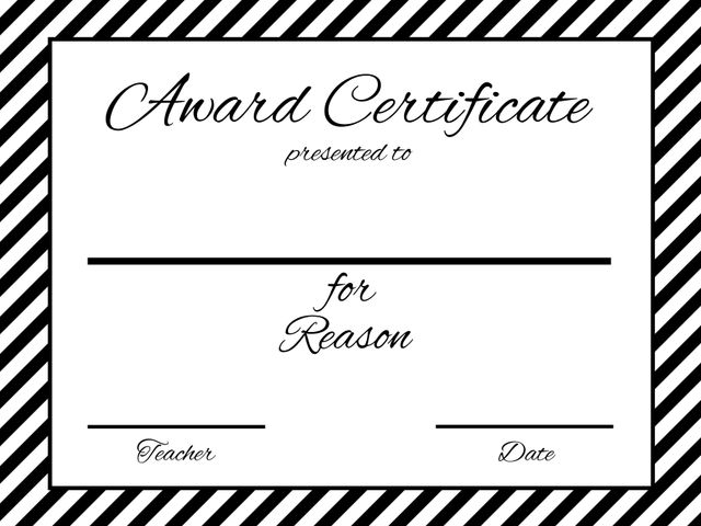 Elegant Black White Certificate Template for Awards and Achievements - Download Free Stock Templates Pikwizard.com