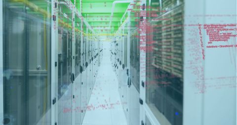 Digital Data Center with Overlay of Network Connections and Statistics - Download Free Stock Images Pikwizard.com