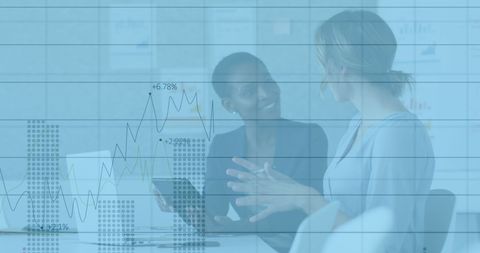 Businesswomen Discussing Financial Data and Trends - Download Free Stock Images Pikwizard.com