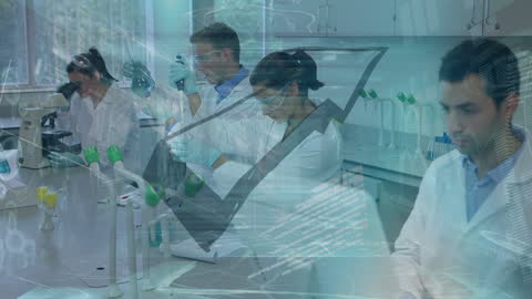 Innovative Research: Scientists Analyzing Data in a Modern Laboratory