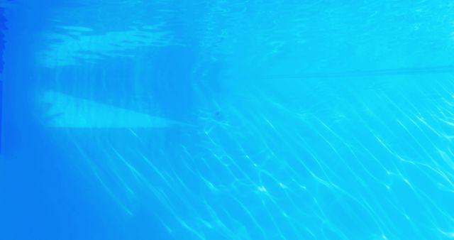 Underwater shot of blue swimming pool in leisure centre
