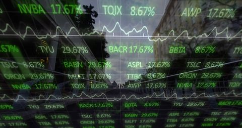 Financial Data Over Cityscape Highlight Dynamic Global Business - Download Free Stock Images Pikwizard.com