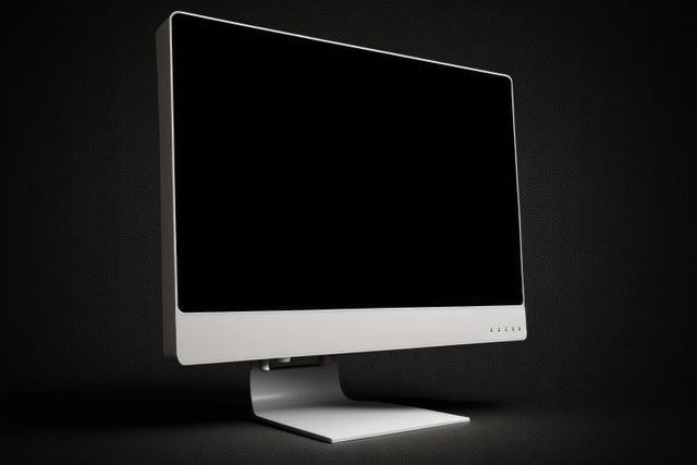 Computer monitor with blank screen and copy space, created using generative ai technology - Download Free Stock Photos Pikwizard.com