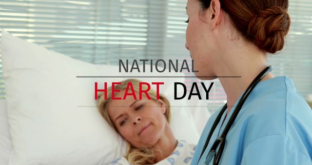 Nurse Comforting Patient Celebrating National Heart Day - Download Free Stock Images Pikwizard.com