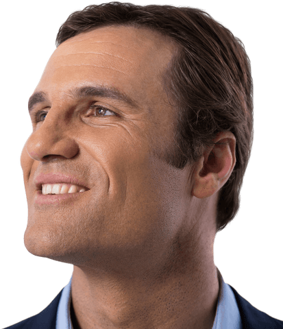 transparent businessman smiling brightly profile - Download Free Stock Videos Pikwizard.com