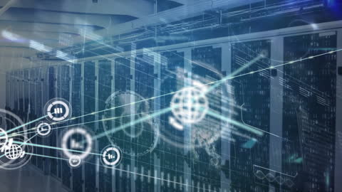 Digital Data Networks in High-Tech Server Room