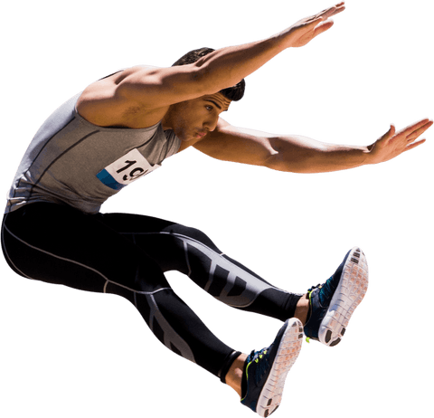 transparent silhouette of athlete jumping in air for sport concept - Download Free Stock Videos Pikwizard.com