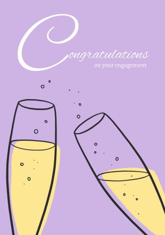 celebratory engagement toast with champagne glasses - Download Free Stock Templates Pikwizard.com