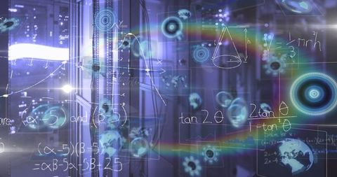 futuristic holographic data interface in server room - Download Free Stock Images Pikwizard.com