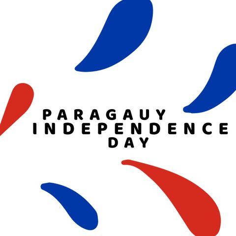 Paraguay Independence Day Celebration Design with Red and Blue Elements - Download Free Stock Templates Pikwizard.com
