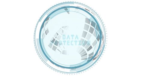 Data Protection Digital Interface with Circular Scanner Design - Download Free Stock Images Pikwizard.com