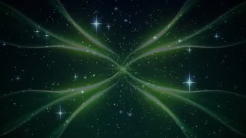 Cosmic Energy Flows from Central Star in Abstract Space Scene