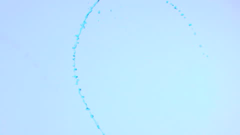 Blue Line Moving in Slow Motion Against Gradient Background