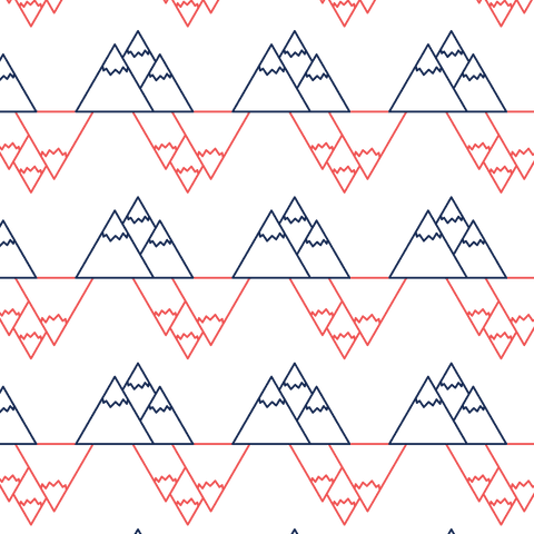 Abstract Mountain Pattern with Blue and Red Graphic on Transparent Background - Download Free Stock Videos Pikwizard.com