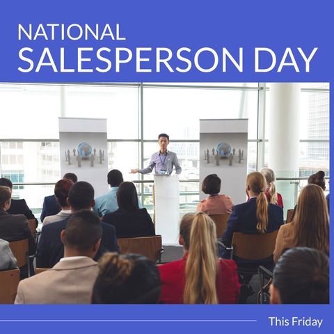 national salesperson day conference with audience engagement - Download Free Stock Templates Pikwizard.com