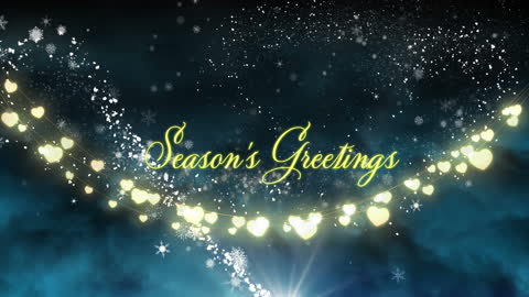 Festive Season's Greetings with Magical Snow Trail