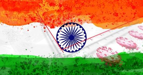 COVID-19 Impact on India Healthcare - Blended Flag Illustration - Download Free Stock Images Pikwizard.com