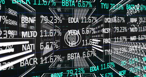 Digital Data Processing with Financial Market Interface Visualization