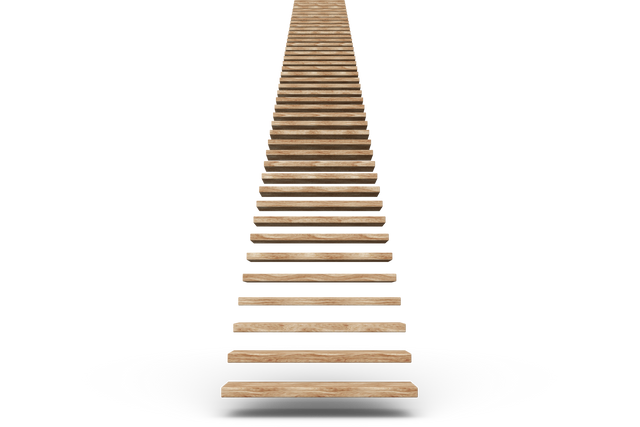 High Wooden Stairs Pathway on Transparent Background for Professional Development - Download Free Stock Videos Pikwizard.com