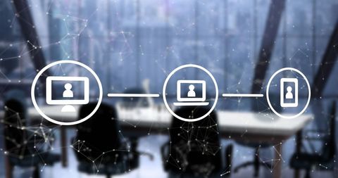 Digital Network Interfaces in Modern Office Space