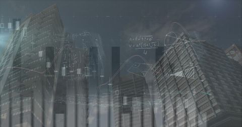 Digital Data Interface with Urban Skyscrapers - Download Free Stock Images Pikwizard.com