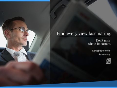 businessman absorbing news on the go with tablet emphasis - Download Free Stock Templates Pikwizard.com