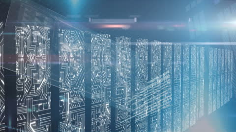 Abstract Digital Circuit Board Conceptual Animation