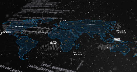 Global Programming Language Overlay on Digital World Map