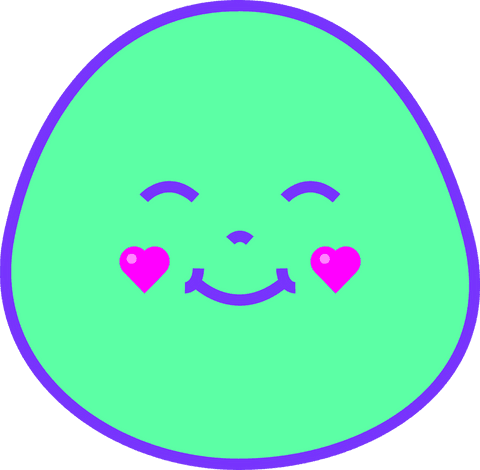 smiling green blob cartoon character on transparent background - Download Free Stock Videos Pikwizard.com