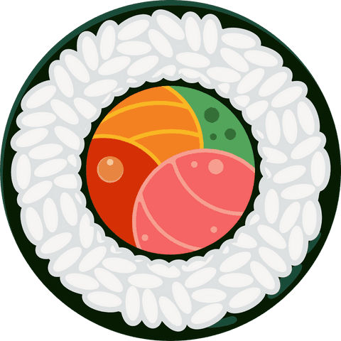 transparent sushi roll vector with rice and salmon - Download Free Stock Videos Pikwizard.com